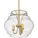 Annette 3 Light 14 inch Brushed Champagne Bronze Pendant Ceiling Light